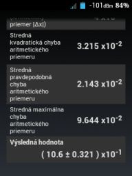 Android verzia - výsledky pokračovanie